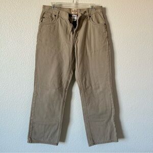 RedHead Tan, 100% Cotton Red Plaid Lined Pants 34x30 Hunting, Outdoorsman, Warm